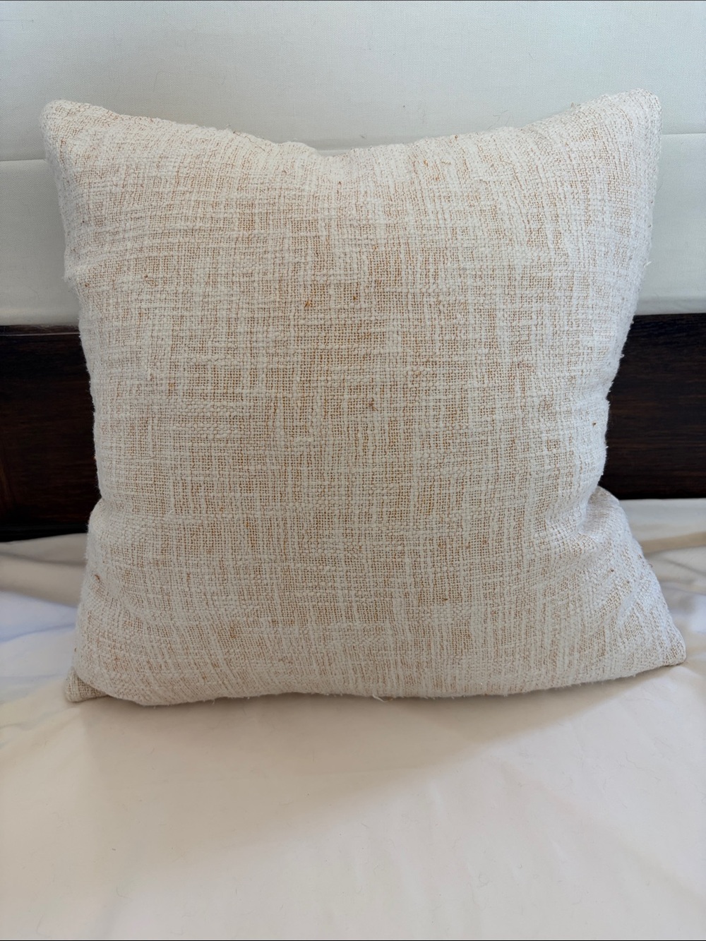 West Elm Cream Textured Accent Pillow Cover